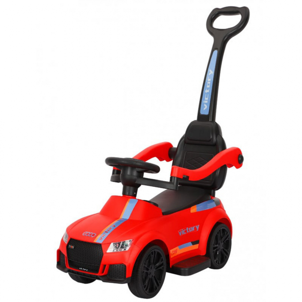 Masinuta pentru copii Novokids Victory Car Rosu fara pedale cu melodii si lumini maner detasabil greutate suportata 25 kg
